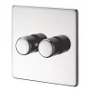 Crabtree Platinum 2-Gang 2-Way Dimmer Switch Polished Chrome 1 Crabtree Platinum 2-Gang 2-Way Dimmer Switch Polished Chrome -Chrome Switches & Sockets Sales 50618 P