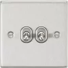 Knightsbridge CSTOG2BC 10AX 2-Gang 2-Way Light Switch Brushed Chrome 1 Knightsbridge CSTOG2BC 10AX 2-Gang 2-Way Light Switch Brushed Chrome -Chrome Switches & Sockets Sales 507TY P