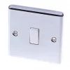 LAP 10AX 1-Gang Intermediate Switch Polished Chrome with White Inserts -Chrome Switches & Sockets Sales 52431 P