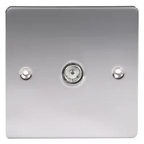 LAP Female Coaxial TV Socket Polished Chrome 4 LAP Female Coaxial TV Socket Polished Chrome - Image 2