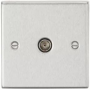 Knightsbridge CS010BC Coaxial TV Socket Brushed Chrome 3 Knightsbridge CS010BC Coaxial TV Socket Brushed Chrome