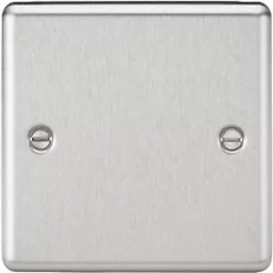 Knightsbridge CL85BC 1-Gang Blanking Plate Brushed Chrome