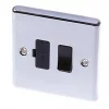 LAP 13A Switched Fused Spur Polished Chrome with Black Inserts -Chrome Switches & Sockets Sales 55345 P