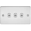 Knightsbridge FP3TOGPC 10AX 3-Gang 2-Way Light Switch Polished Chrome -Chrome Switches & Sockets Sales 561TY P