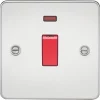 Knightsbridge FP8331NPC 45A 1-Gang DP Control Switch Polished Chrome with LED -Chrome Switches & Sockets Sales 563VR P