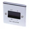 LAP 10AX 1-Gang 3-Pole Fan Isolator Switch Polished Chrome with Black Inserts