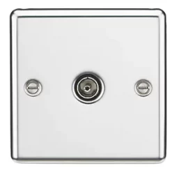 Knightsbridge CL010PC Coaxial TV Socket Polished Chrome