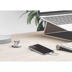 Knightsbridge SK0010 2.4A 2-Outlet Type A Pop-Up USB Charger Brushed Chrome -Chrome Switches & Sockets Sales 580VF A3