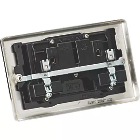 Knightsbridge CL9PC 13A 2-Gang DP Switched Double Socket Polished Chrome with Black Inserts 4 Knightsbridge CL9PC 13A 2-Gang DP Switched Double Socket Polished Chrome with Black Inserts - Image 2