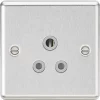 Knightsbridge CL5ABCG 5A 1-Gang Unswitched Socket Brushed Chrome with Colour-Matched Inserts -Chrome Switches & Sockets Sales 596TY P
