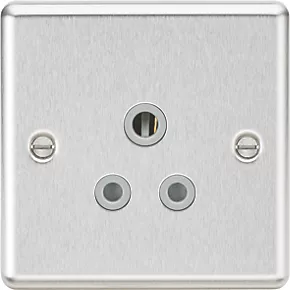 Knightsbridge CL5ABCG 5A 1-Gang Unswitched Socket Brushed Chrome with Colour-Matched Inserts 3 Knightsbridge CL5ABCG 5A 1-Gang Unswitched Socket Brushed Chrome with Colour-Matched Inserts