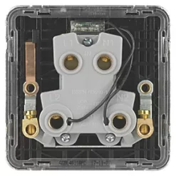 Schneider Electric Lisse Deco 50A 1-Gang DP Cooker Switch Polished Chrome with LED with Black Inserts -Chrome Switches & Sockets Sales 605FF A3