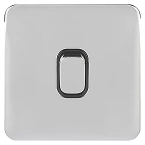 Schneider Electric Lisse Deco 20AX 1-Gang DP Control Switch Polished Chrome with Black Inserts 4 Schneider Electric Lisse Deco 20AX 1-Gang DP Control Switch Polished Chrome with Black Inserts - Image 2