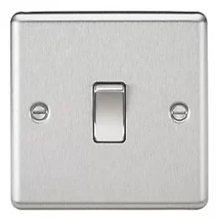 Knightsbridge CL834BC 20A 1-Gang DP Control Switch Brushed Chrome