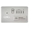 Knightsbridge SFR7USB4BCW 13A 1-Gang SP Switched Socket + 5.1A 4-Outlet Type A USB Charger Brushed Chrome with White Inserts 1 Knightsbridge SFR7USB4BCW 13A 1-Gang SP Switched Socket + 5.1A 4-Outlet Type A USB Charger Brushed Chrome with White Inserts -Chrome Switches & Sockets Sales 644VF P
