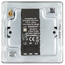 LAP 1-Gang 2-Way LED Dimmer Switch Polished Chrome -Chrome Switches & Sockets Sales 653KJ A3