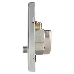 Schneider Electric Lisse Deco 1-Gang Triplex Multimedia Socket Polished Chrome with Black Inserts -Chrome Switches & Sockets Sales 654FF A2