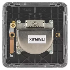 Schneider Electric Lisse Deco 1-Gang Triplex Multimedia Socket Polished Chrome with Black Inserts -Chrome Switches & Sockets Sales 654FF A3