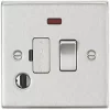 Knightsbridge CS63FBC 13A Switched Fused Spur & Flex Outlet with LED Brushed Chrome -Chrome Switches & Sockets Sales 661TY P