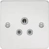 Knightsbridge FP5APCG 5A 1-Gang Unswitched Socket Polished Chrome with Colour-Matched Inserts -Chrome Switches & Sockets Sales 667TY P