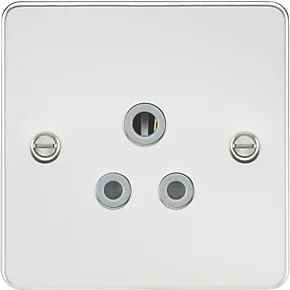 Knightsbridge FP5APCG 5A 1-Gang Unswitched Socket Polished Chrome with Colour-Matched Inserts 3 Knightsbridge FP5APCG 5A 1-Gang Unswitched Socket Polished Chrome with Colour-Matched Inserts