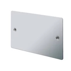 LAP 2-Gang Blanking Plate Polished Chrome