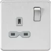 Knightsbridge SFR7000BCG 13A 1-Gang DP Switched Single Socket Brushed Chrome with Colour-Matched Inserts 1 Knightsbridge SFR7000BCG 13A 1-Gang DP Switched Single Socket Brushed Chrome with Colour-Matched Inserts -Chrome Switches & Sockets Sales 681TY P