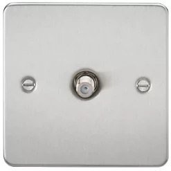 Knightsbridge FP0150BC F-Type Satellite Socket Brushed Chrome