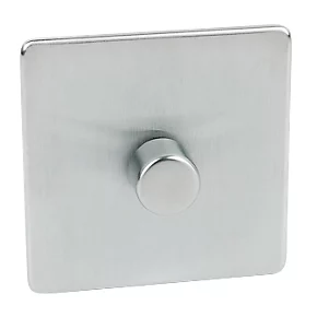 Crabtree Platinum 1-Gang 2-Way Dimmer Switch Satin Chrome 4 Crabtree Platinum 1-Gang 2-Way Dimmer Switch Satin Chrome - Image 2