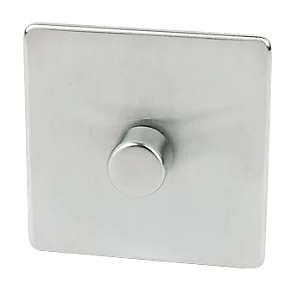 Crabtree Platinum 1-Gang 2-Way Dimmer Switch Satin Chrome 3 Crabtree Platinum 1-Gang 2-Way Dimmer Switch Satin Chrome