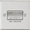 Knightsbridge CS11BC 10AX 1-Gang TP Fan Isolator Switch Brushed Chrome -Chrome Switches & Sockets Sales 701VF P