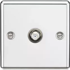 Knightsbridge CL015PC F-Type Satellite Socket Polished Chrome