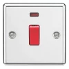 Knightsbridge CL81NPC 45A 1-Gang DP Control Switch Polished Chrome with LED -Chrome Switches & Sockets Sales 730VR P