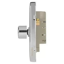 Schneider Electric Lisse Deco 4-Gang 2-Way Dimmer Switch Polished Chrome -Chrome Switches & Sockets Sales 743FF A2