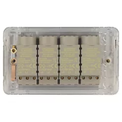 Schneider Electric Lisse Deco 4-Gang 2-Way Dimmer Switch Polished Chrome -Chrome Switches & Sockets Sales 743FF A3