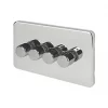 Schneider Electric Lisse Deco 4-Gang 2-Way Dimmer Switch Polished Chrome -Chrome Switches & Sockets Sales 743FF P