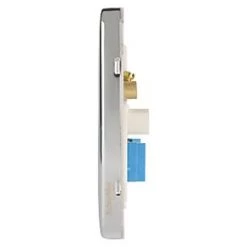 Schneider Electric Lisse Deco Slave Telephone Socket Polished Chrome with White Inserts -Chrome Switches & Sockets Sales 749FF A2