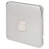 Schneider Electric Lisse Deco Slave Telephone Socket Polished Chrome with White Inserts -Chrome Switches & Sockets Sales 749FF P