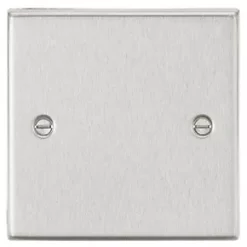 Knightsbridge CS85BC 1-Gang Blanking Plate Brushed Chrome