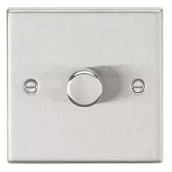 Knightsbridge CS2181BC 1-Gang 2-Way LED Dimmer Switch Brushed Chrome