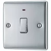 British General Nexus Metal 20A 1-Gang DP Control Switch Polished Chrome with LED -Chrome Switches & Sockets Sales 755FT P