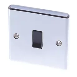 LAP 10AX 1-Gang Intermediate Switch Polished Chrome with Black Inserts