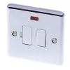LAP 13A Switched Fused Spur with LED Polished Chrome with White Inserts -Chrome Switches & Sockets Sales 76172 P