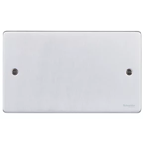 Schneider Electric Ultimate Low Profile 2-Gang Blanking Plate Brushed Chrome 4 Schneider Electric Ultimate Low Profile 2-Gang Blanking Plate Brushed Chrome - Image 2