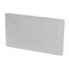 Schneider Electric Ultimate Low Profile 2-Gang Blanking Plate Brushed Chrome -Chrome Switches & Sockets Sales 7698J P
