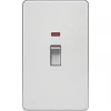 Knightsbridge SF82MNBC 45A 2-Gang DP Control Switch Brushed Chrome with LED -Chrome Switches & Sockets Sales 769TY P