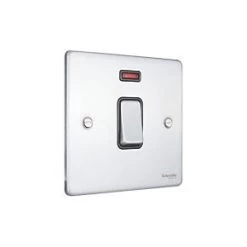 Schneider Electric Ultimate Low Profile 20AX 1-Gang DP Control Switch Brushed Chrome with Neon with Black Inserts 9 Schneider Electric Ultimate Low Profile 20AX 1-Gang DP Control Switch Brushed Chrome with Neon with Black Inserts -Chrome Switches & Sockets Sales 7863J A2