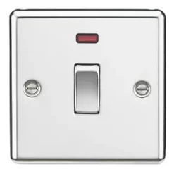 Knightsbridge CL834NPC 20A 1-Gang DP Control Switch Polished Chrome with LED