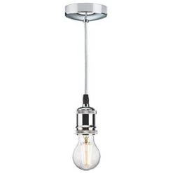 Knightsbridge 8271PC 6" Vintage Pendant ES Polished Chrome -Chrome Switches & Sockets Sales 791TY A2