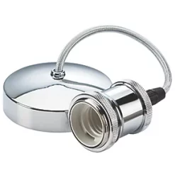 Knightsbridge 8271PC 6" Vintage Pendant ES Polished Chrome